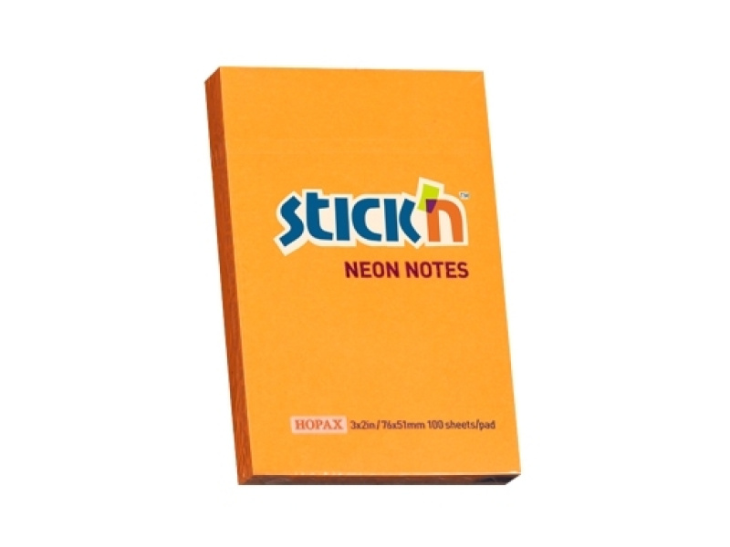 Märkmepaber StickN 21160 51x76mm 100L neoon oranz