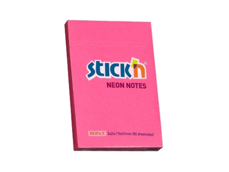Märkmepaber StickN 21161 51x76mm 100L neoon magenta