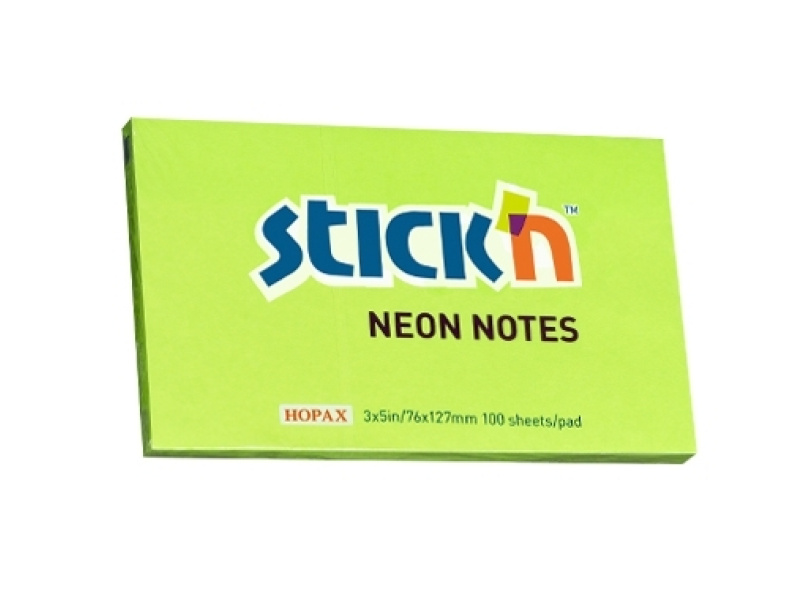 Märkmepaber StickN 21171 76x127mm 100L neoon lime