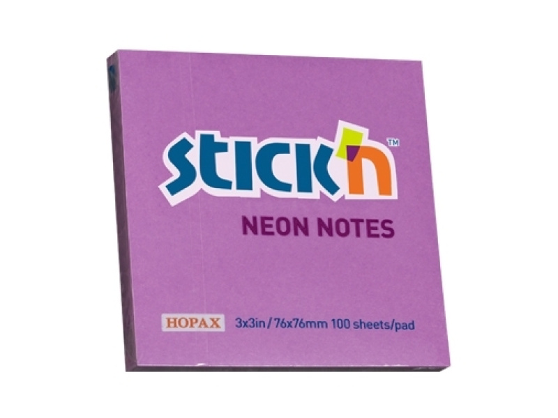 Märkmepaber StickN 21210 76x76mm 100L neoon lilla