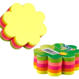 Märkmepaber StickN 21357 64x67mm 250L lill neoonvärvid