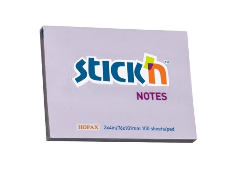 Märkmepaber StickN 21404 76x102mm 100L lilla