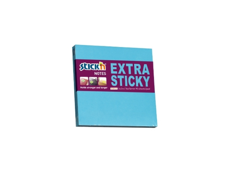 Märkmepaber StickN 21677 Extra sticky 76x127mm 90L neoonsinine