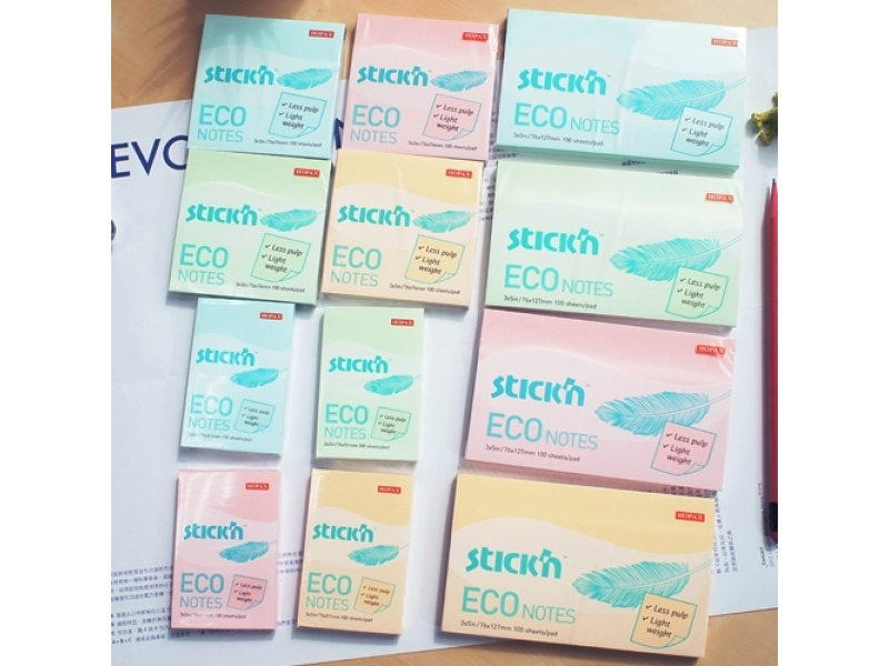 Märkmepaber StickN 21751 Eco 76x127mm sinine - Pilt 2