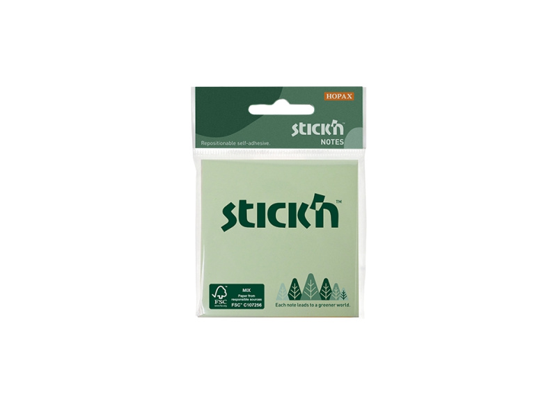Märkmepaber StickN 21887 FSC 76x76mm 3x50L pastell assortii