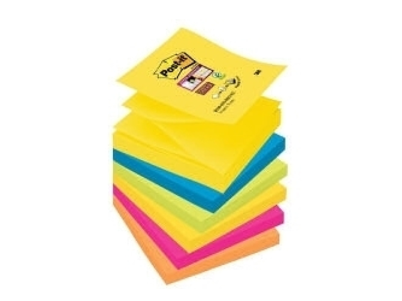 Märkmepaber-Z 3M Post-it Super Sticky 76x76mm Rio 6tk/pk