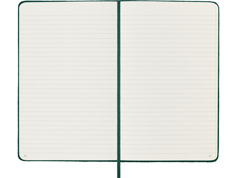 Märkmik Moleskine 13x21cm, jooneline, kõvad kaaned, roheline - Pilt 4
