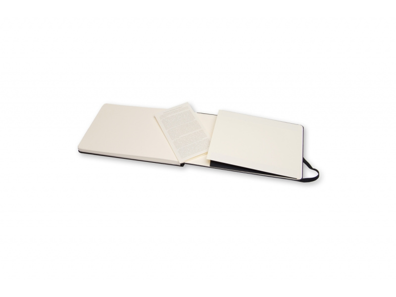 Märkmik Moleskine 13x21cm, valge, pehmed kaaned, must - Pilt 2