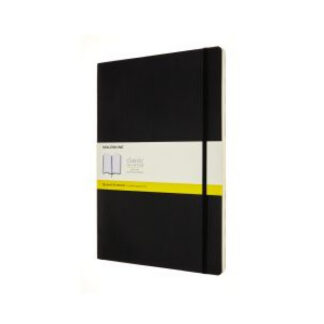 Märkmik Moleskine A4 21x29.7cm, ruut, pehmed kaaned, must