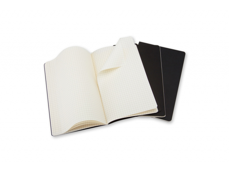 Märkmik Moleskine Cahier 13x21cm, ruuduline, pehmed kaaned, must - Pilt 3