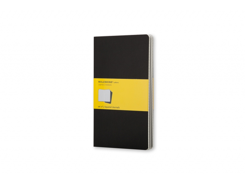 Märkmik Moleskine Cahier 13x21cm, ruuduline, pehmed kaaned, must