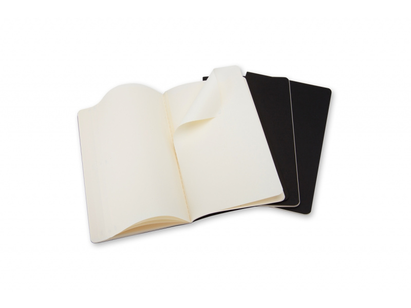 Märkmik Moleskine Cahier 13x21cm, valge, pehmed kaaned, must - Pilt 3