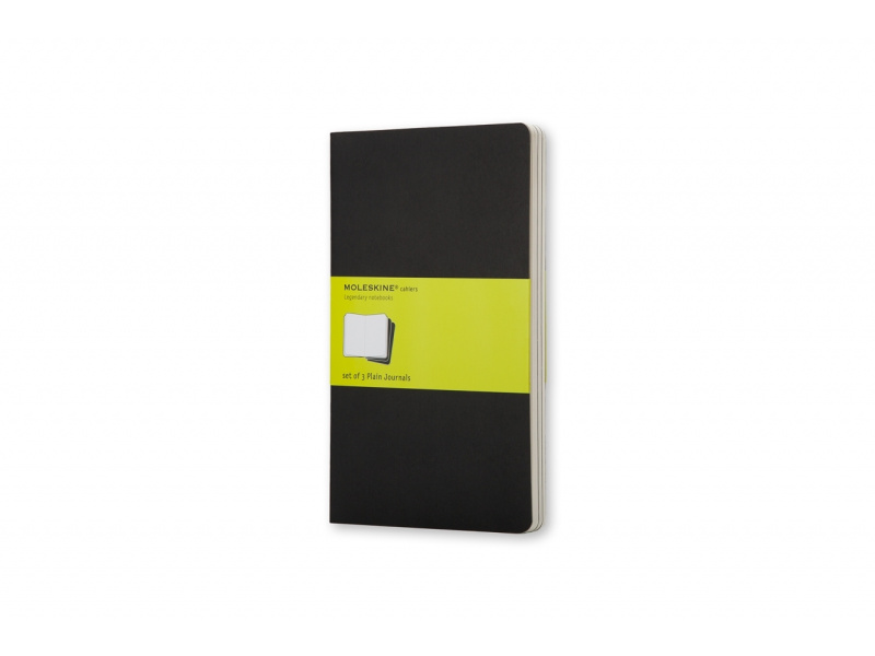 Märkmik Moleskine Cahier 13x21cm, valge, pehmed kaaned, must