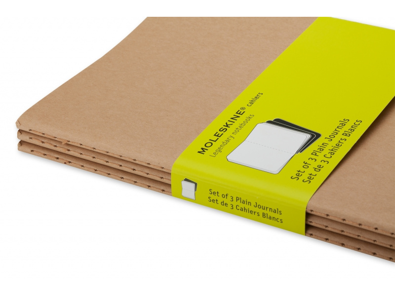 Märkmik Moleskine Cahier 13x21cm, valge, pehmed kaaned, pruun - Pilt 2