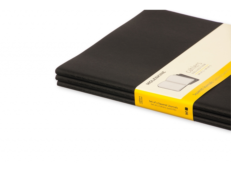 Märkmik Moleskine Cahier 19x25cm, ruuduline, pehmed kaaned, must - Pilt 2