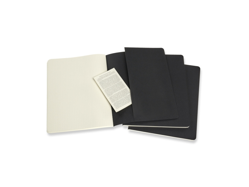 Märkmik Moleskine Cahier 19x25cm, täpiline, pehmed kaaned, must - Pilt 4