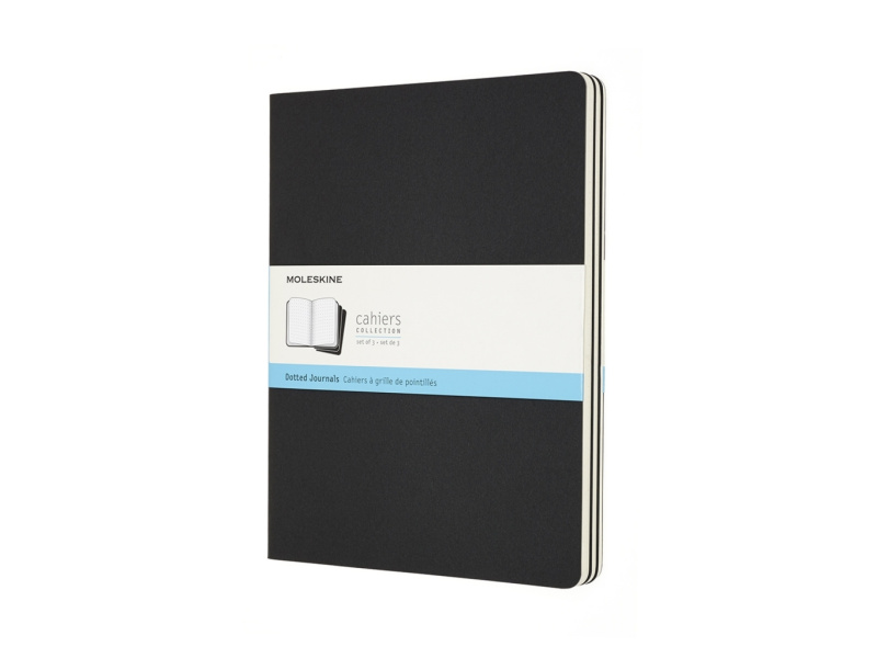 Märkmik Moleskine Cahier 19x25cm, täpiline, pehmed kaaned, must