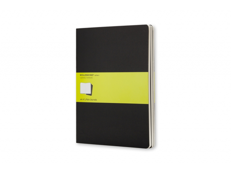 Märkmik Moleskine Cahier 19x25cm, valge, pehmed kaaned, must
