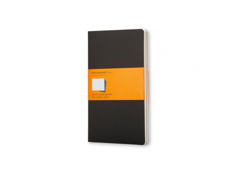 Märkmik Moleskine Cahier 9x14cm, jooneline, pehmed kaaned, must