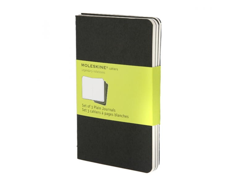 Märkmik Moleskine Cahier 9x14cm, valge, pehmed kaaned, must