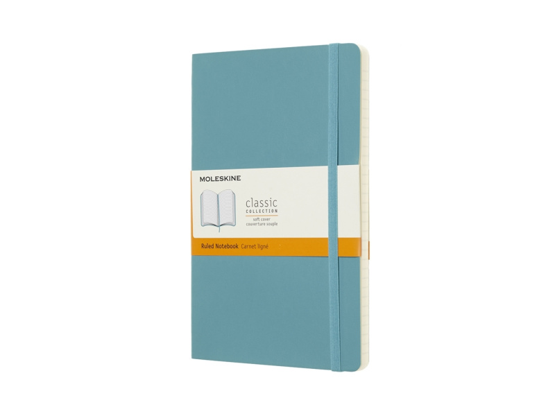 Märkmik Moleskine Classic 13x21cm, jooneline, pehmed kaaned, sinine