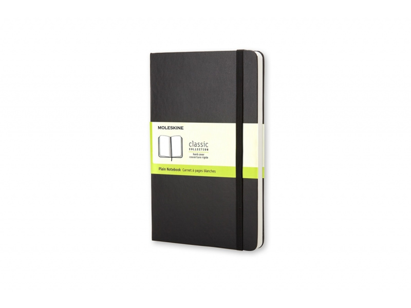 Märkmik Moleskine Classic 13x21cm, valge, kõvad kaaned, must