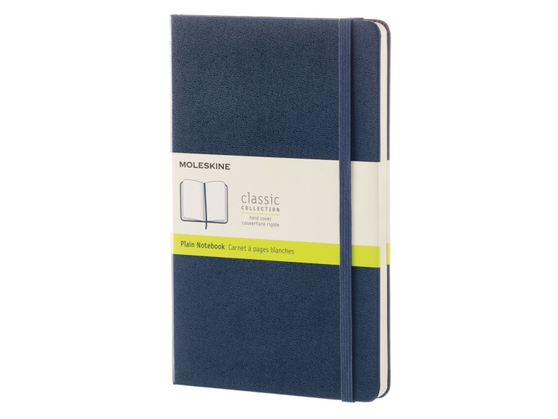 Märkmik Moleskine Classic 13x21cm, valge, kõvad kaaned, tumesinine