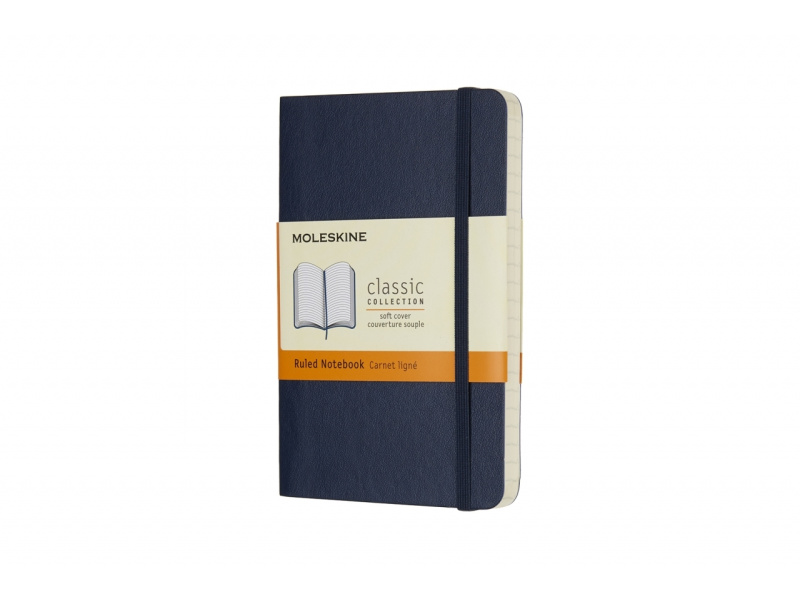 Märkmik Moleskine Classic 13x21cm, valge, pehmed kaaned, sinine