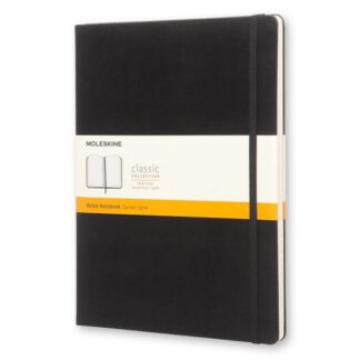 Märkmik Moleskine Classic 19x25cm, jooneline, kõvad kaaned, must