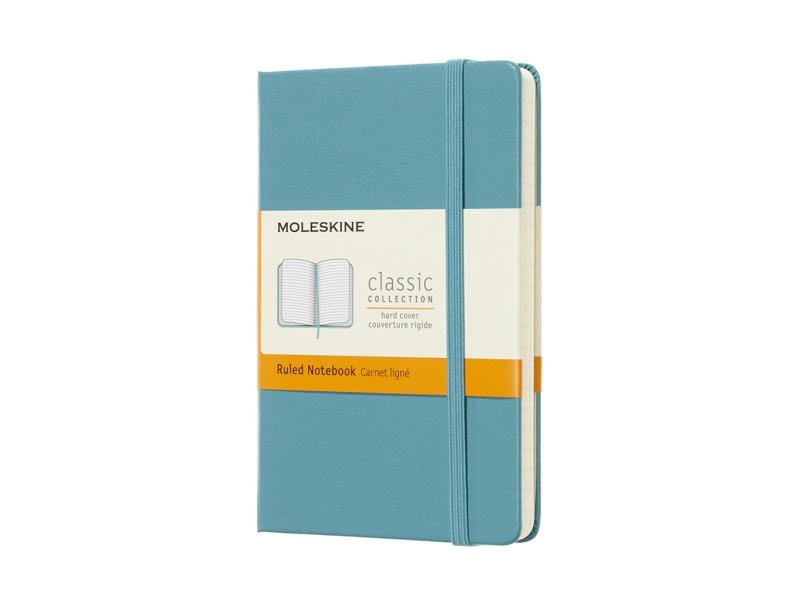 Märkmik Moleskine Classic 9x14cm, jooneline, kõvad kaaned, sinine