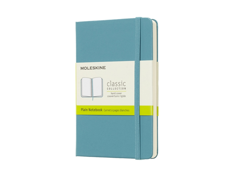 Märkmik Moleskine Classic 9x14cm, valge, kõvad kaaned, sinine