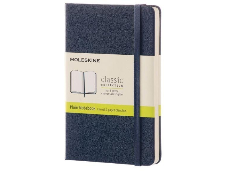 Märkmik Moleskine Classic 9x14cm, valge, kõvad kaaned, tumesinine