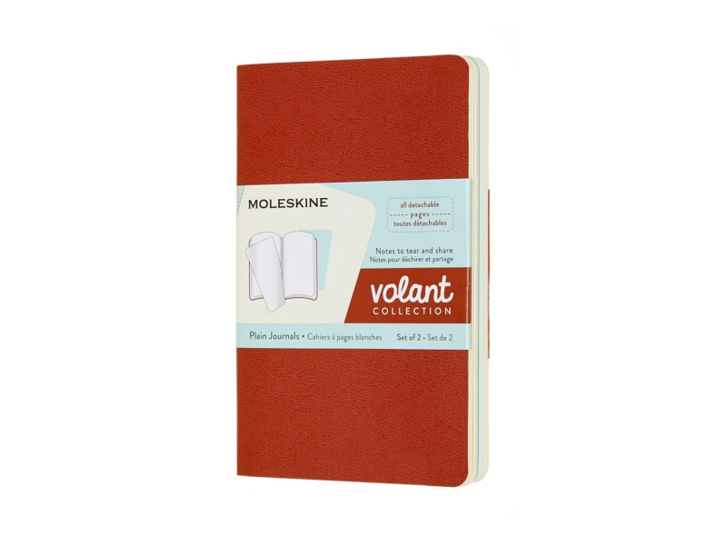 Märkmik Moleskine Volant 9x14cm, valge, pehmed kaaned, sinine