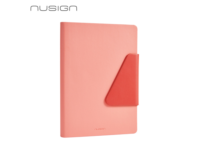 Märkmik Nusign A5/120L, PU-kaaned, joon/ruut roosa