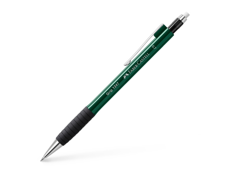 Mehaaniline harilik pliiats Faber-Castell Grip 1347 0,7mm metallik roheline