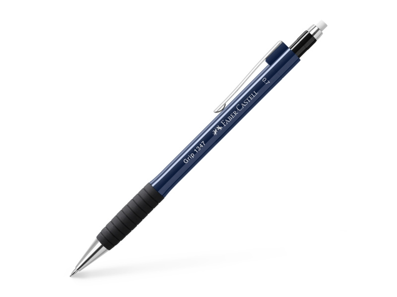 Mehaaniline harilik pliiats Faber-Castell Grip 1347 0,7mm metallik sinine