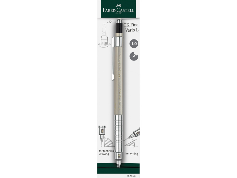 Mehaaniline harilik pliiats Faber-Castell TK-FINE VARIO L 1.0mm kuldne - Pilt 3