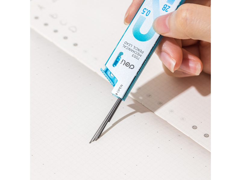 Mehaanilise pliiatsi söed DELI 0,5mm 2B - Pilt 5