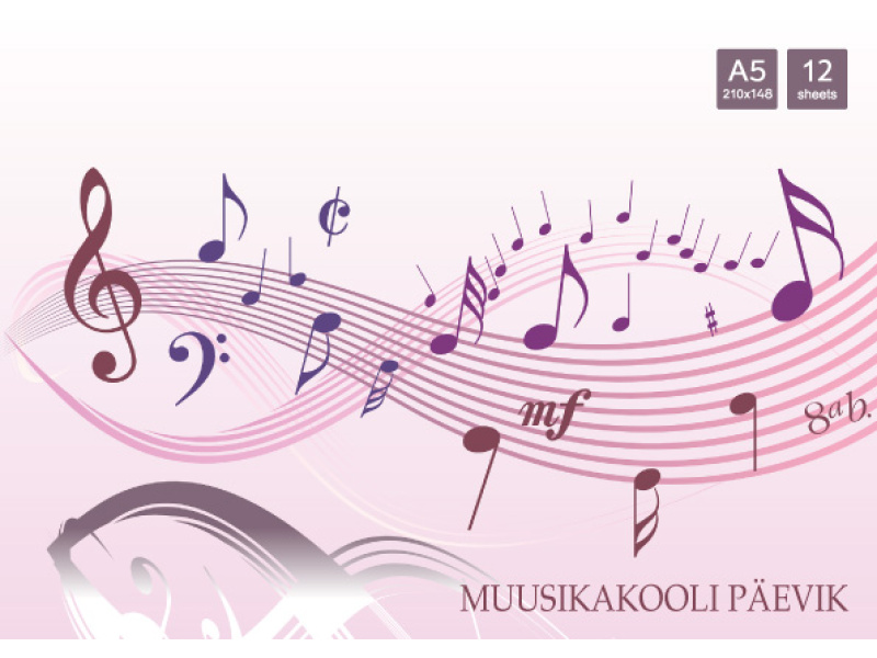 Muusikakooli päevik College A5/12L horisontaalne