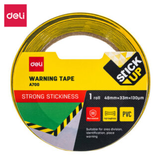 Ohuteip DELI 48mm x 33m 130mic must /kollane