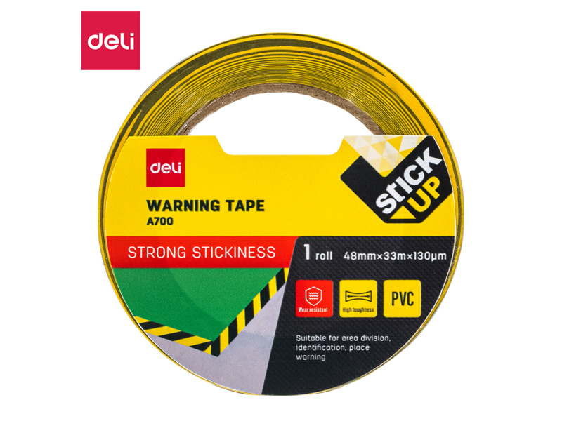 Ohuteip DELI 48mm x 33m 130mic must /kollane