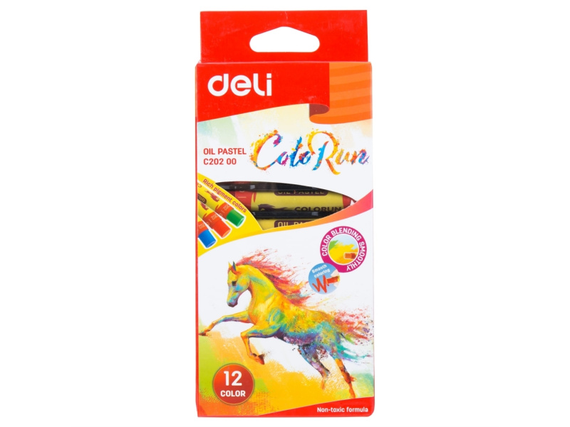 Õlipastellid ColoRun DELI 12-värvi