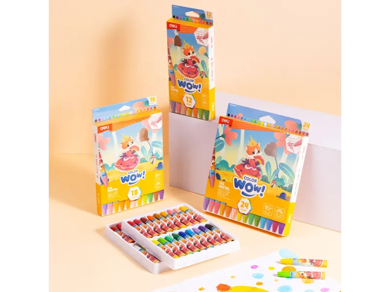 Õlipastellid DELI ColorWow 12 värvi - Pilt 2