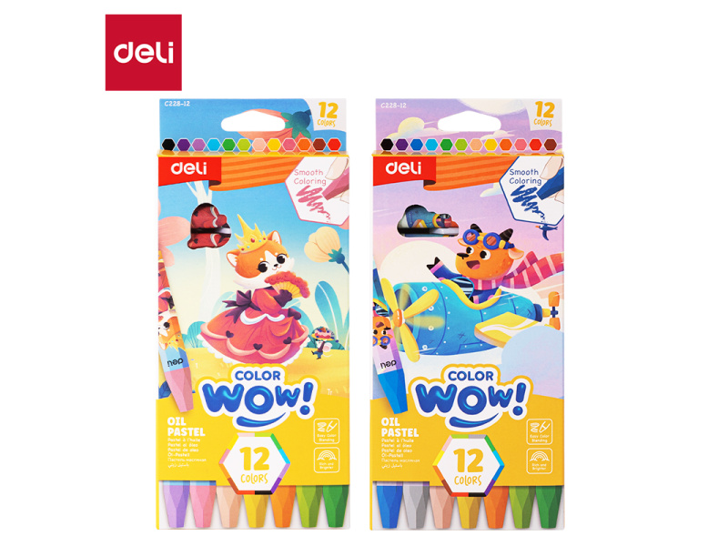 Õlipastellid DELI ColorWow 12 värvi