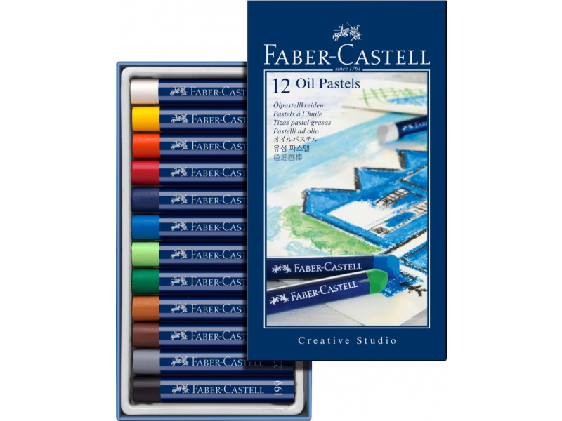 Õlipastellid Faber-Castell Gofa Creative Studio 12-värvi