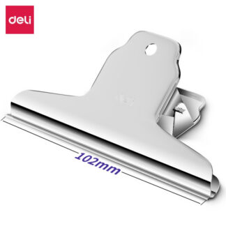 Paberiklamber DELI 102mm hõbedane 3tk/pk