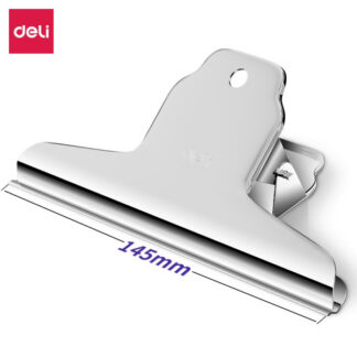 Paberiklamber DELI 145mm hõbedane 4tk/pk
