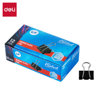 Paberiklamber DELI 15mm, must 12tk pakis