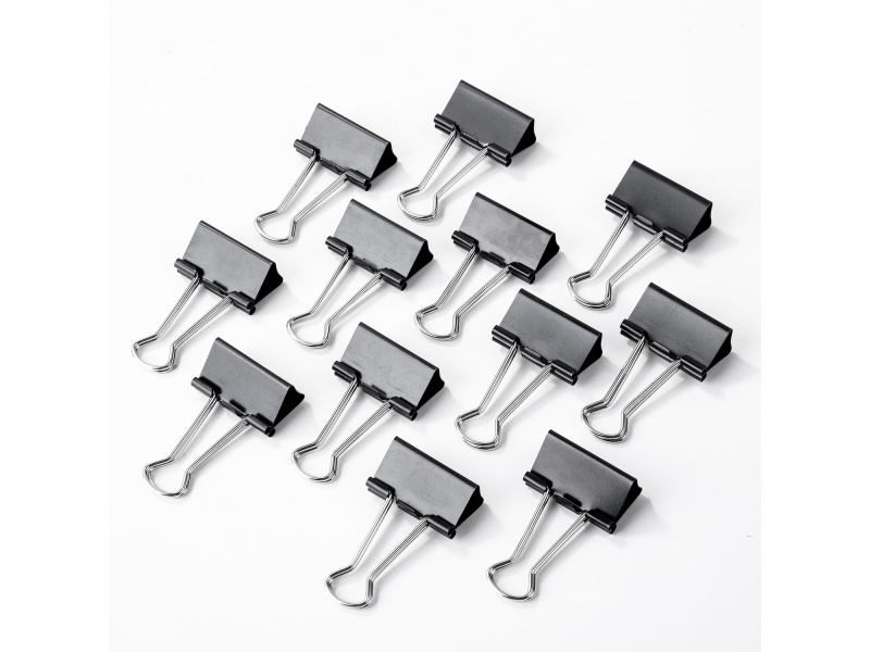 Paberiklamber DELI 32mm 12tk/pk must - Pilt 3