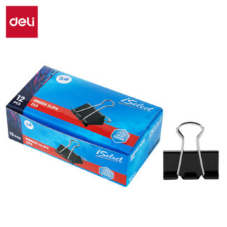 Paberiklamber DELI 32mm, must 12tk pakis